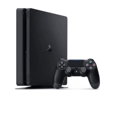 Gaming Console - Sony PlayStation 4 Slim 1TB Black with DualShock 4 controller, ideal for smooth gameplay and classic gaming experiences.