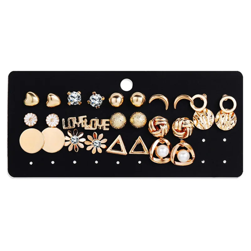 Vintage Crystal Stud Earrings