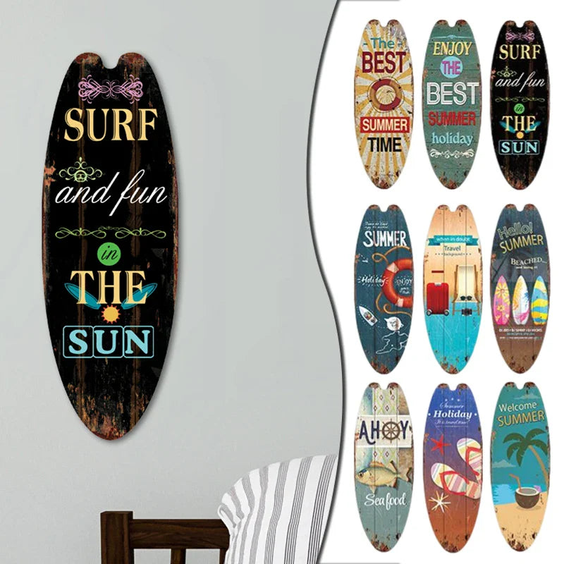Vintage Wooden Printed Door Sign