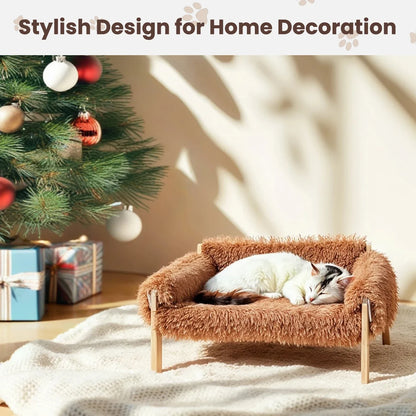 Wooden Leg Soft Cat Couch