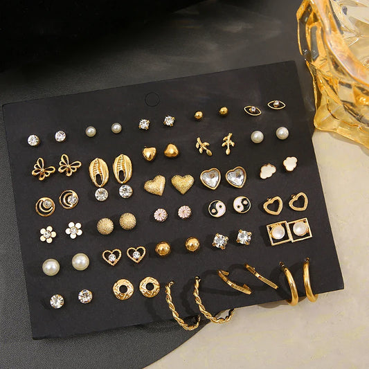 Vintage Crystal Stud Earrings