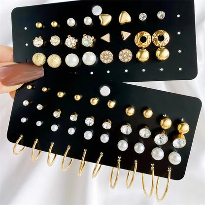 Vintage Crystal Stud Earrings