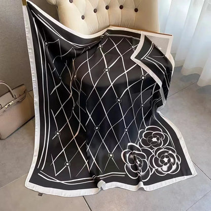 Luxury Horse Print Square Scarf