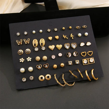 Vintage Crystal Stud Earrings