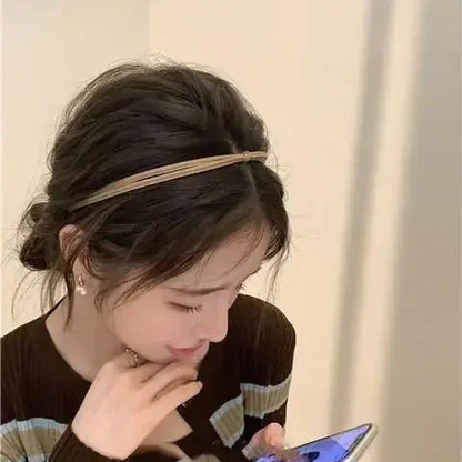PU Leather Solid Color Headband