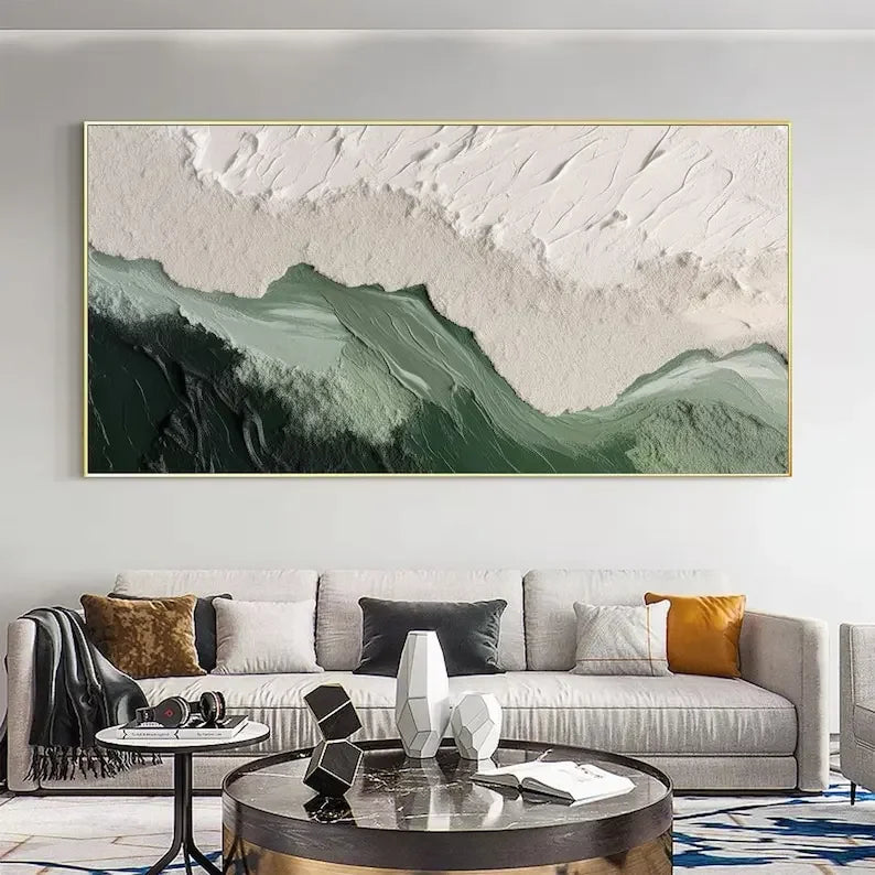 Minimalist Beach Abstract Print Canvas Painting