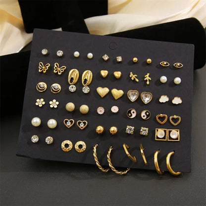 Vintage Crystal Stud Earrings