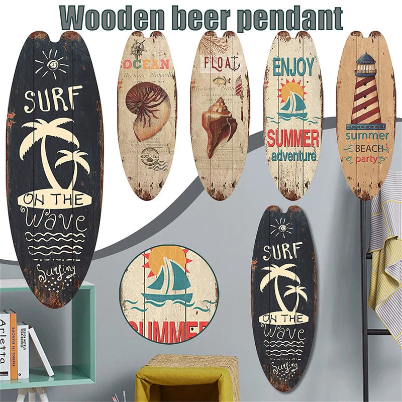 Vintage Wooden Printed Door Sign