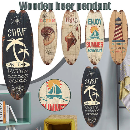 Vintage Wooden Printed Door Sign