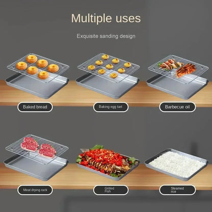 Stainless Steel Baking Pan Tray with Wire Rack