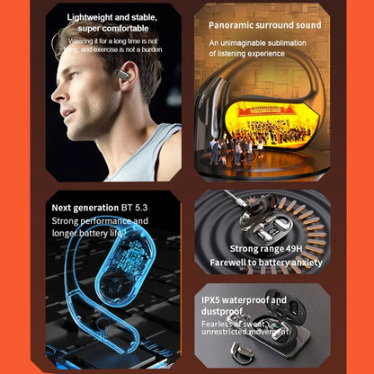 3-in-1 AI Translator Earbuds with wireless charging case shown on desk during a video call. Ideal for real-time translation and noise-cancelling use.