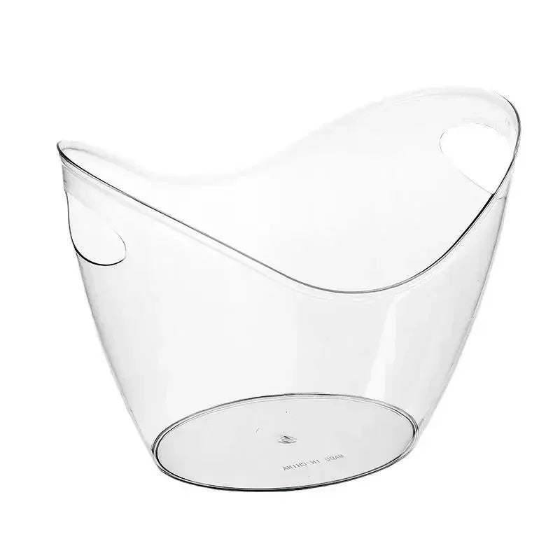 Hot Transparent Ice Cube Storage Bucket