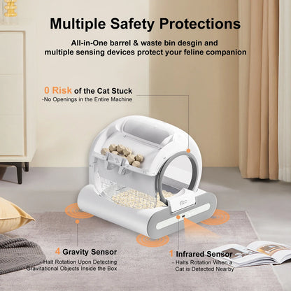 Automatic Cat Litter Box With App Control & Cat Litter Mat