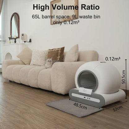 Automatic Cat Litter Box With App Control & Cat Litter Mat