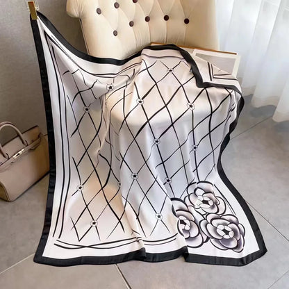 Luxury Horse Print Square Scarf